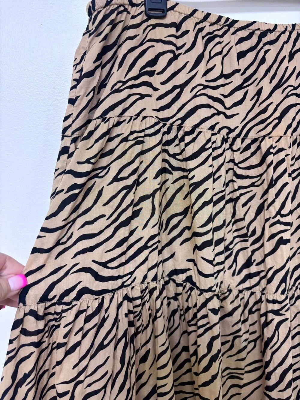 Lauren Ralph Lauren Zebra-Print Skirt Boho Cottagecore Designer Maximalist L